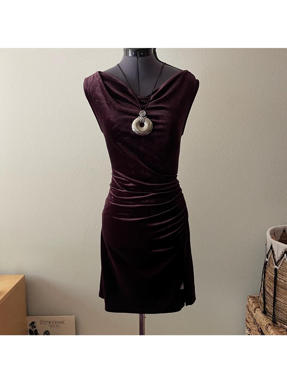NWT dark purple velvet ruched dress whimsigoth witchy fairy grunge | Size M